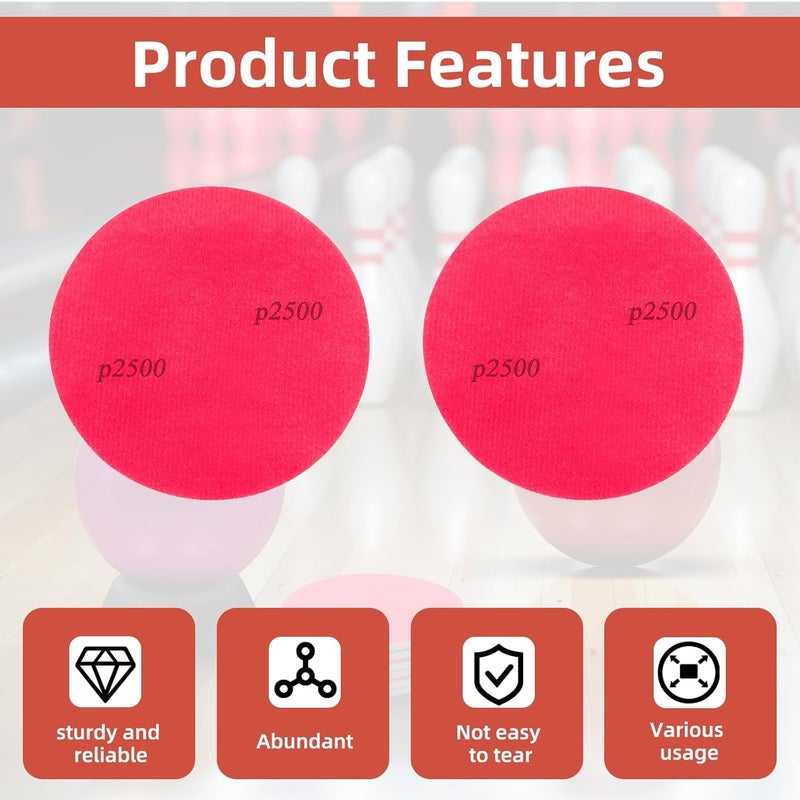 LJZP 17Pcs Bowling Ball Sanding Pads Cup Set, Grit 180, 400, 500, 800, 1200, 2000, 2500, 3000 Sanding Pads with Bowling Ball Holder Ring for Polishing Cleaning Display - Image 4